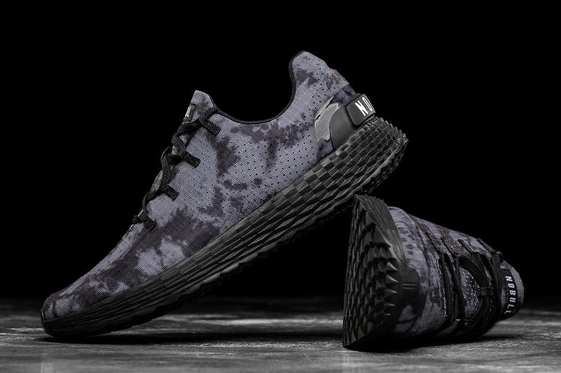 Nobull Dark Cloud Tie-Dye Ripstop Runner Women's Running Shoes Black | USA O1679K